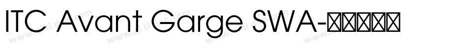 ITC Avant Garge SWA字体转换